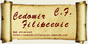 Čedomir Filipčević vizit kartica
